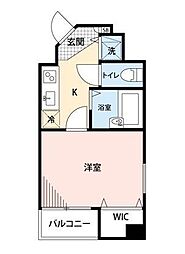 ヴィレ日本橋箱崎 1Kの間取図画像