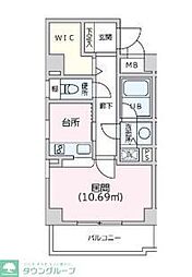 三番町天竹ビル ワンルームの間取図画像