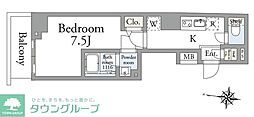 アーベイン 文京・千駄木 1Kの間取図画像