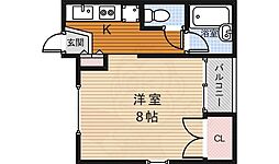中井ハイツ 1Kの間取図画像