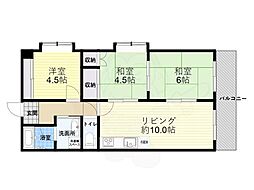 メゾン・ド・フロール 3LDKの間取図画像