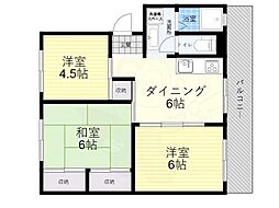 新北野第一コーポC棟 1階/-