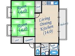 ディアコート箕面 2階