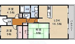 ペニーレーン箕面 3LDKの間取図画像