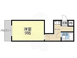 プラスコート小野原東 1Kの間取図画像