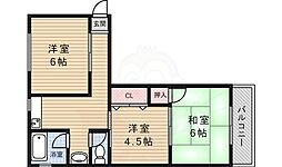 マンション山田 3Kの間取図画像