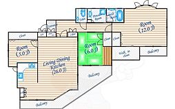 アルテミス三陽 3LDKの間取図画像