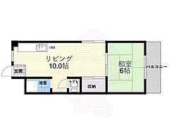 むつみマンション 1LDKの間取図画像