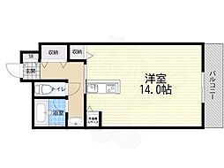 サンノーブルYAMAMOTO ワンルームの間取図画像