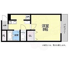プレアール箕面粟生 1Kの間取図画像