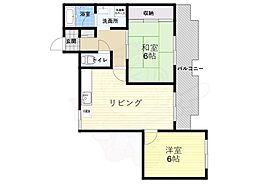 ベルフォーレ永楽荘 3階2LDKの間取り