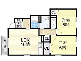 グリーンフローラ  ｜ 大阪府豊中市春日町２丁目13番36号（賃貸アパート2LDK・1階・51.15㎡） その2