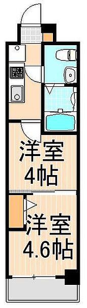 アーバハイツ六町2号館 203｜東京都足立区西加平1丁目(賃貸マンション2K・2階・25.37㎡)の写真 その2