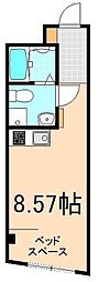 trias.k 1DKの間取図画像