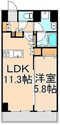 メインステージ北千住7 1LDKの間取図画像