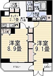 ステージファースト北千住 2Kの間取図画像