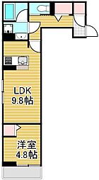 セレスティア東保木間II 1LDKの間取図画像