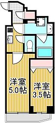 ジェノヴィア北千住 2Kの間取図画像
