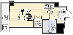グラン・パレ北千住 1Kの間取図画像