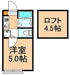 ネストリバーサイドキタガワ 1Kの間取図画像