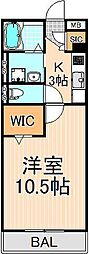 エクセレンス 1Kの間取図画像