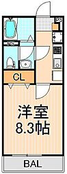 リブリ・西新井大師 1Kの間取図画像