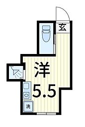 TOKYOβ竹ノ塚10 ワンルームの間取図画像