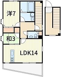 紺屋ビル 2LDKの間取図画像