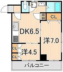 コーポ高橋 2DKの間取図画像