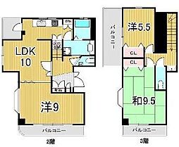 ベルウッド綾瀬 2LDKの間取図画像