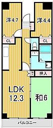 プロスペール谷塚一番館 3LDKの間取図画像