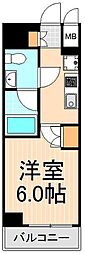 ユリカロゼ梅島 1Kの間取図画像