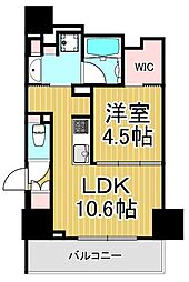 ザ・パークハビオ北千住 1LDKの間取図画像
