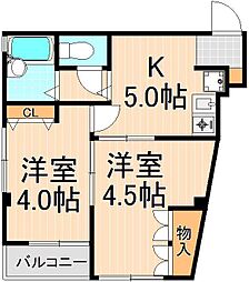 ライフピア桜 2Kの間取図画像