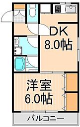 ワコーレ千住A棟 1LDKの間取図画像