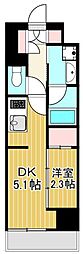アークマーク竹ノ塚 1DKの間取図画像