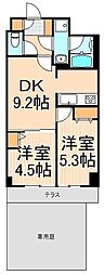 KDXレジデンス梅島 2DKの間取図画像