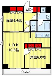 ミライズ五反野レジデンス 2LDKの間取図画像