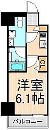 メインステージ千住中居町 1Kの間取図画像