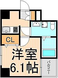 MAINSTAGE北千住2 1Kの間取図画像
