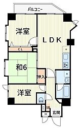 セントヒルズ北千住 3LDKの間取図画像