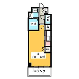 ラメールマエジマ ワンルームの間取図画像