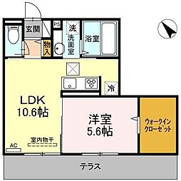 コリーナドソル 1LDKの間取図画像