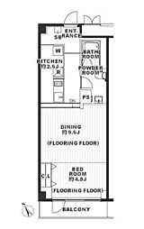 アーバンパーク溝の口 1DKの間取図画像
