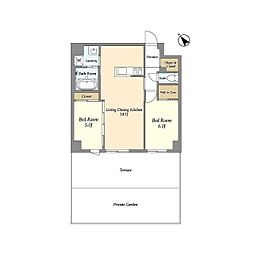 Shibars 2LDKの間取図画像