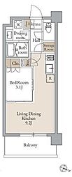 オープンブルーム二子 1LDKの間取図画像