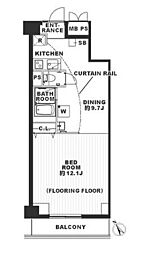 アーバンパーク溝の口 1DKの間取図画像