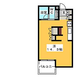 リンクス ワンルームの間取図画像