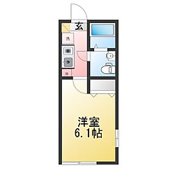 Plus Blanc Tsudayama 1Kの間取図画像