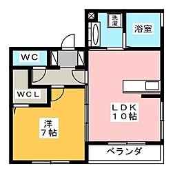 セントレジデンス 1LDKの間取図画像